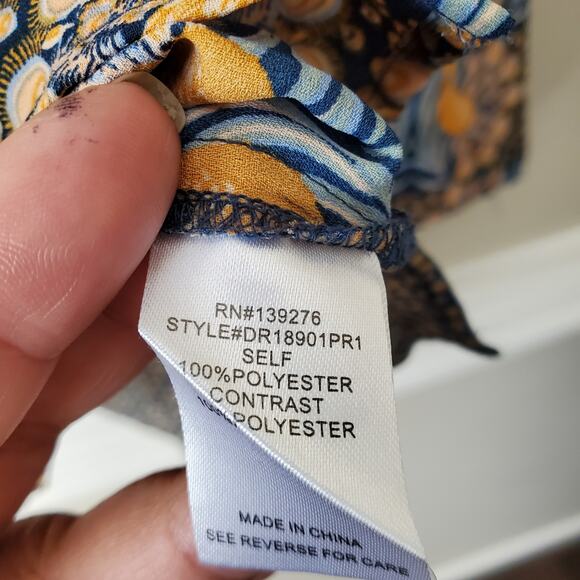 Daniel Rain DR2 Women Boho Floral Tunic Top M Colorful Classic Career Casual NEW - Picture 6 of 10